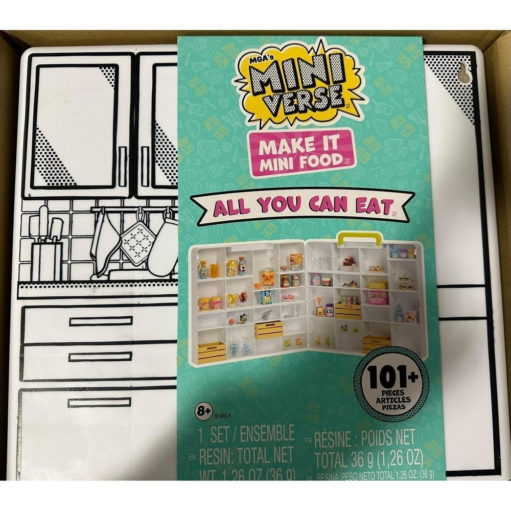 MGA's Mini Verse Make It Mini Food ALL YOU CAN EAT Collection 101+ Pieces